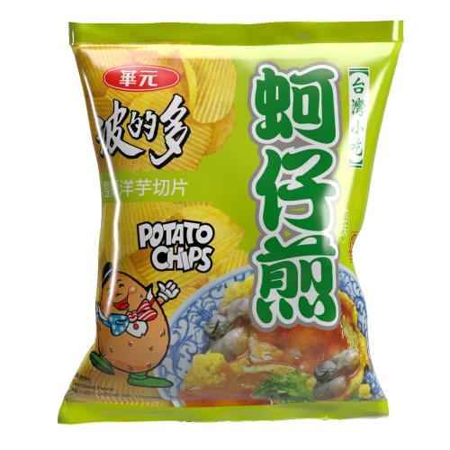 【短效期2025/02/26】華元  波的多洋芋片34gX10入/箱-蚵仔煎口味-