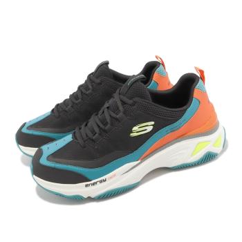 Skechers 休閒鞋 Energy Racer-Swift Lift 男鞋 黑 藍 橘 厚底 增高 輕量 老爹鞋 237131BKMT