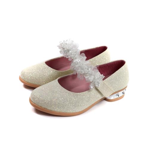 小女生鞋 娃娃鞋 花朵 米金色 童鞋 263 no226