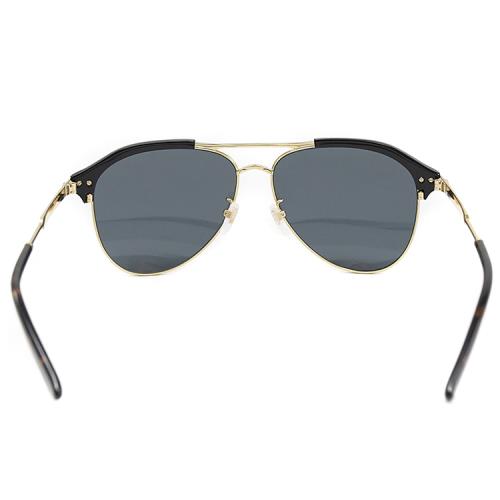 GUCCI 504331 明星同款黑金細框飛行時尚眼鏡.深藍|衣鞋/相關配件