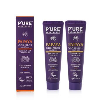 【澳洲 Pure Papayacare】木瓜軟膏含金盞花 (2入組 25g/條)