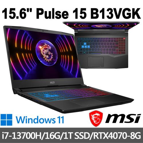 msi微星 Pulse 15 B13VGK-492TW 15.6吋 電競筆電(i7-13700H/16G/1T SSD/RTX4070-8G/W11)