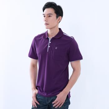 【遊遍天下】MIT男款吸濕排汗抗UV機能POLO衫GS1004暗紫