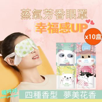 【酷時樂-CoolSeller】日韓最新款 熱呼呼可愛動物蒸氣熱敷眼罩 10片-盒 4款香味 任選100片
