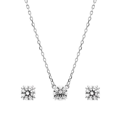 SWAROVSKI 施華洛世奇 Constella經典水晶套組(項鍊+耳環)