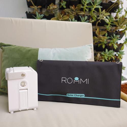 【Roommi】多功能行動電源供應器│小電寶+28W太陽能板