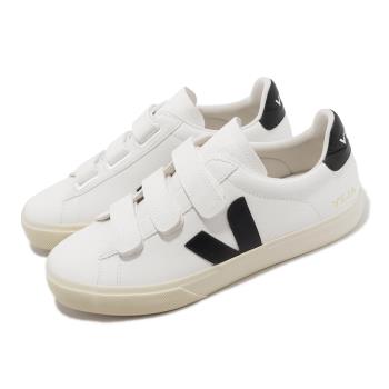 Veja 休閒鞋 Recife Logo Chromefree Leather 男鞋 白 黑 魔鬼氈 小白鞋 RC0502790B