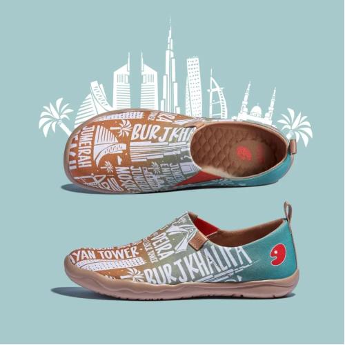 uin西班牙原創設計 女鞋 相約迪拜彩繪休閒鞋W1010583