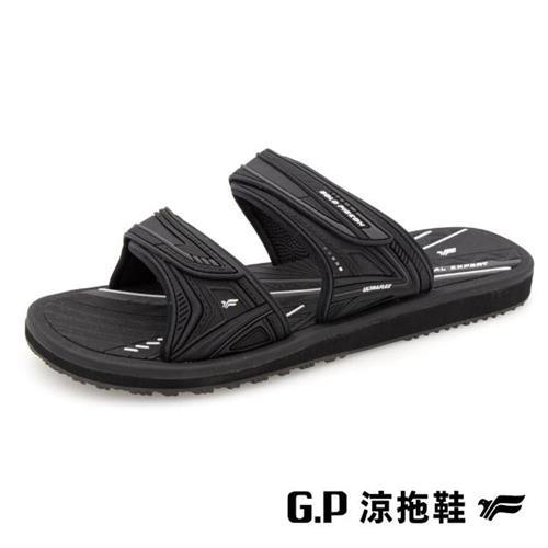 G.P 男款高彈性舒適雙帶拖鞋G3759M-黑色(SIZE:40-44 共三色) GP