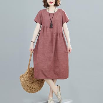 【ACheter】希臘風尚自然好心情棉麻寬鬆洋裝#106892現貨+預購(3色)
