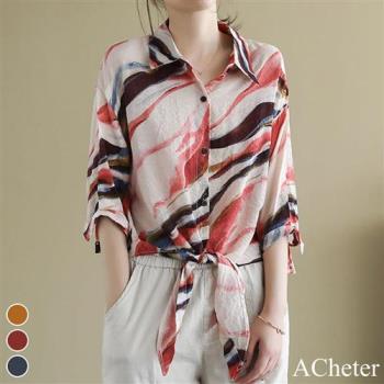 【ACheter】彩雲薄款清涼寬鬆襯衫外罩上衣#112152