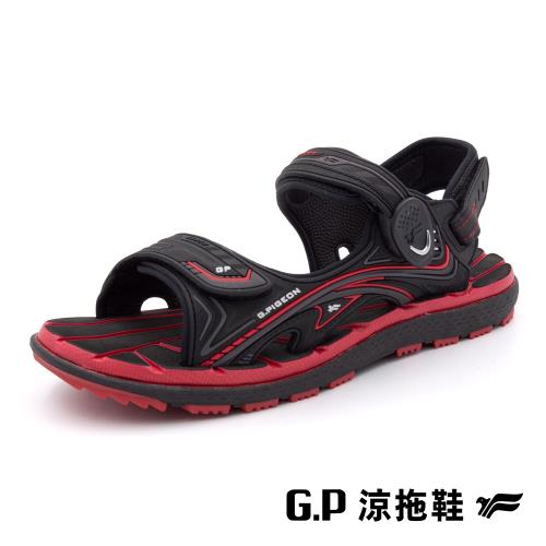 G.P 中性經典舒適磁扣兩用涼拖鞋G3888-黑紅色(SIZE:36-43 共三色) GP