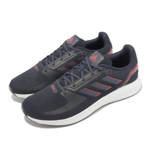 Adidas 慢跑鞋 Runfalcon 2.0 男鞋 海軍藍 紅 透氣 耐磨 愛迪達 運動鞋 GV9556