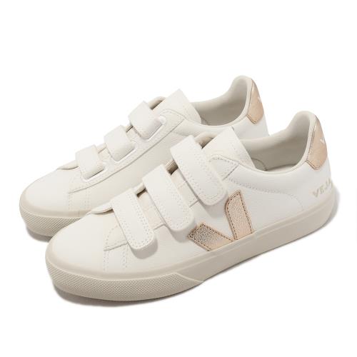 Veja 休閒鞋 Recife Logo Chromefree Leather 女鞋 白 香檳金 奶油底 RC0502762A 