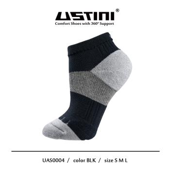 【Ustini】七層米其林運動襪-黑色 5双組(排靜電功能襪 銀纖維襪UAS0004BLK)