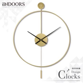 【iINDOORS】Loft 簡約設計時鐘-金色擺鐘60cm