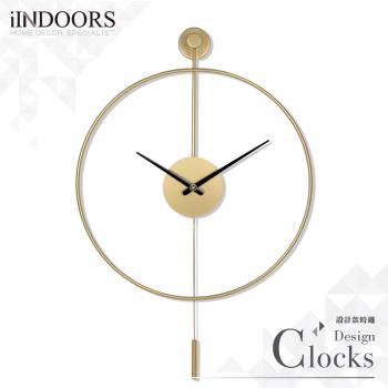 【iINDOORS】Loft 簡約設計時鐘-金色擺鐘50cm