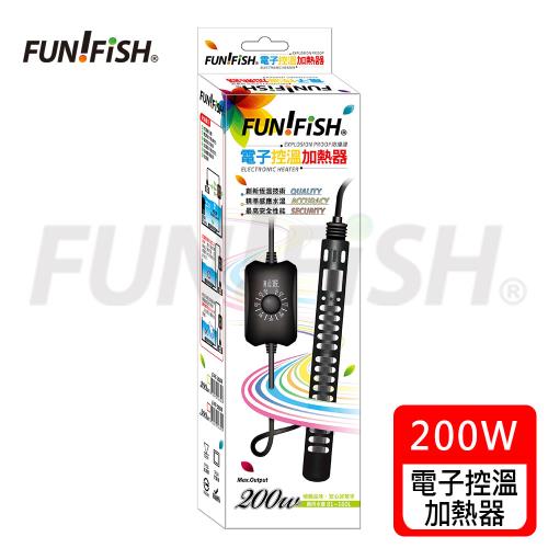FUN FISH 養魚趣-電子控溫加熱器 防爆型 200W+護套 (魚缸加溫 適用水量約81〜160L)