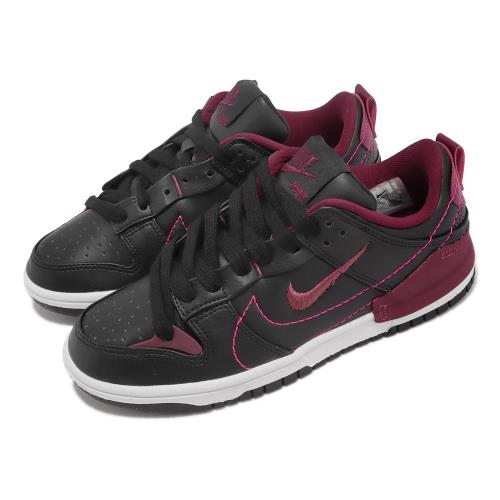 Nike Wmns Dunk Low Disrupt 2 女鞋黑莓紅拼接解構雙勾休閒鞋DV4024