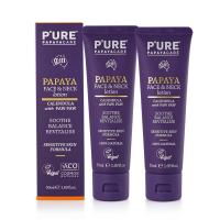 【澳洲Pure Papayacare】木瓜臉頸乳液含金盞花玻尿酸  級  50mlx2入