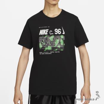 Nike 男 短袖 休閒 棉質 標語 黑 DZ2688-010
