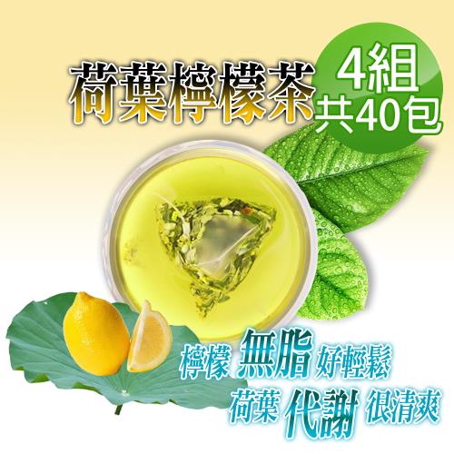 【蔘大王】台灣荷葉檸檬茶包X4組（6gX10入/組）解油雙寶 回甘很到位 代謝輕鬆 無咖啡因無茶鹼