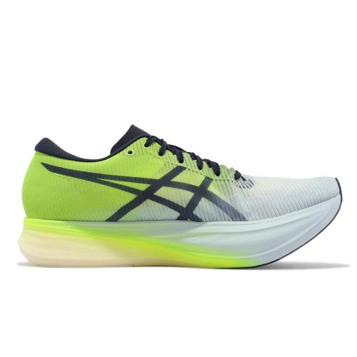 Asics 競速跑鞋Metaspeed Edge+ 亞瑟士男鞋藍綠碳板透氣包覆步頻型運動