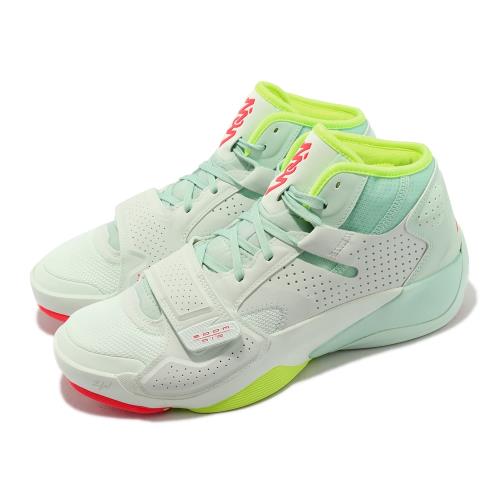Nike 籃球鞋 Jordan Zion 2 PF 男鞋 湖水綠 灰 氣墊 支撐 中筒 緩震 運動鞋 胖虎 DM0858-367