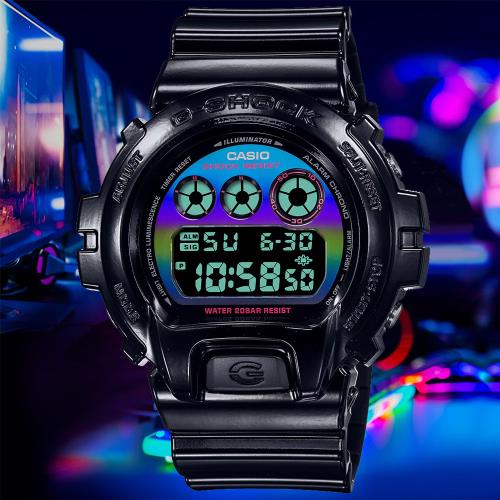 CASIO G-SHOCK  虛擬彩虹電子腕錶 DW-6900RGB-1