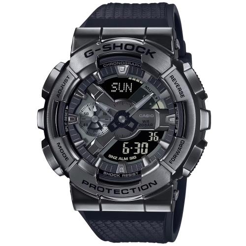 CASIO G-SHOCK 百搭金屬雙顯腕錶 GM-110BB-1A
