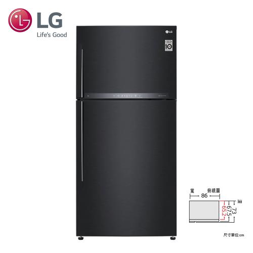 LG樂金608公升二級能效WiFi直驅變頻雙門冰箱(夜墨黑) GR-HL600MB (送基本安裝)