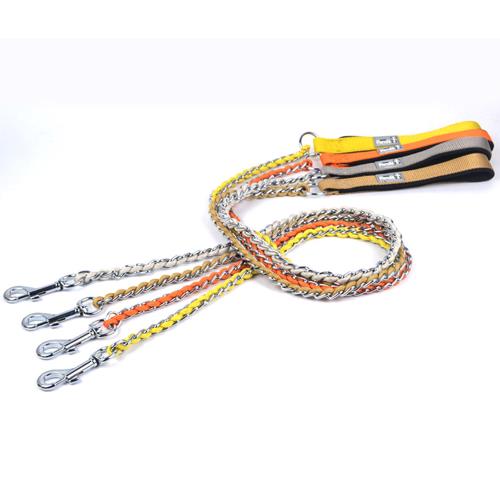 IN汪喵 鐵鍊棉線雙骨編織時尚感十足中大型犬外出牽引繩(Z480)