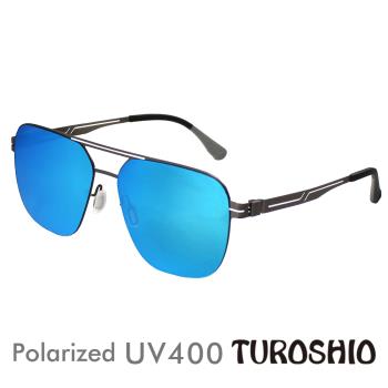 Turoshio太空尼龍偏光太陽眼鏡 工業革命 簍空雕刻 無螺絲 嵌入式鏡片 水銀片 科技藍 8061 C5