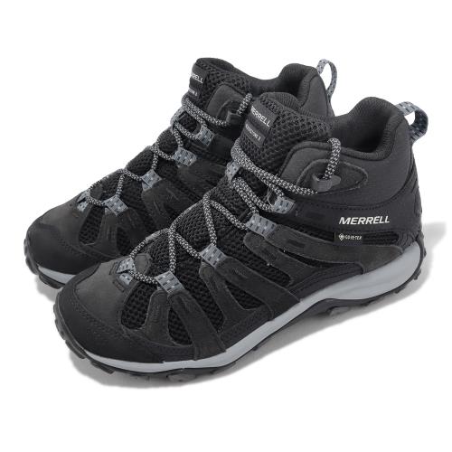 Merrell 登山鞋 Alverstone 2 Mid GTX 女鞋 黑 戶外 防水 襪套式 ML037040