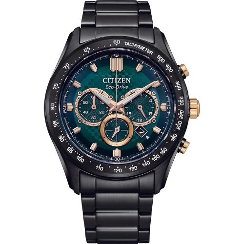 CITIZEN 星辰 光動能格紋計時手錶 CA4536-86X