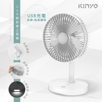 KINYO USB靜音桌立風扇 (UF-8705) 7.5吋大扇葉