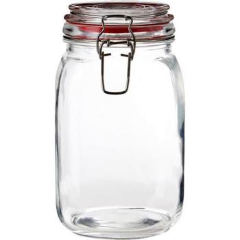 《Premier》扣式玻璃密封罐(紅1.5L)