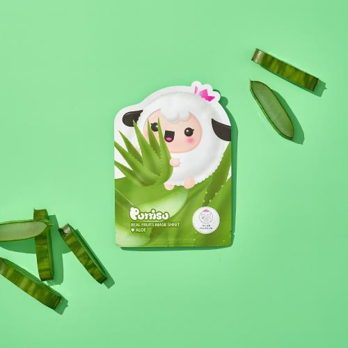 PUTTISU 兒童專用水果天然面膜 ｜蘆薈萃取物｜18ml*5片裝