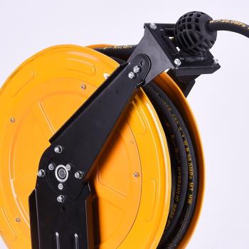 洗車機高壓水鼓自動伸縮卷管器鋼絲水管回收空盤收管器25米黃油機