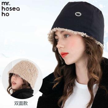 【HOII后益】 MR.HOSEA HO 保暖暖絨雙面圓筒帽 ★棕黑雙色 (時尚機能防曬涼感抗UPF50抗UV)