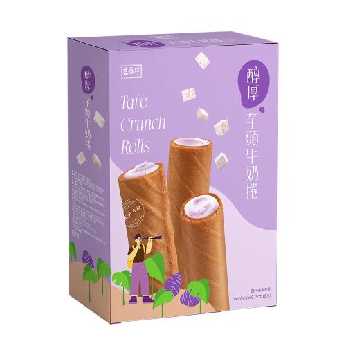 【盛香珍】醇厚芋頭牛奶捲180g/盒