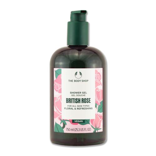 【THE BODY SHOP 美體小舖】英皇玫瑰嫩膚沐浴膠 750ML(效期至2025年07月)