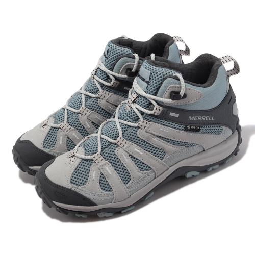 Merrell 戶外鞋 Alverstone 2 Mid GTX 女鞋 藍 灰 登山鞋 防水 郊山 越野 避震 ML037046