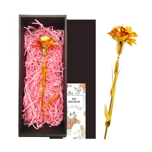 順便幸福-情人節金箔花禮盒-康乃馨(情人節 花束 浪漫)