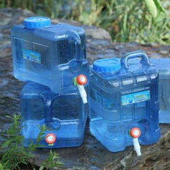 食用水儲水桶帶水龍頭出水口的水桶茶水桶矮款純凈水桶空桶塑料桶