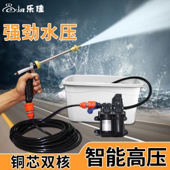 雙泵便攜車載洗車水泵12V高壓家用大功率洗車機洗車神器刷車水槍