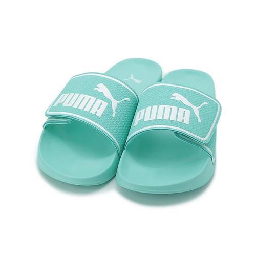PUMA LEADCAT 2.0 V 魔鬼氈壓紋運動拖鞋 薄荷綠 387515-07 女鞋 鞋全家福