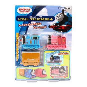 MARUKA 湯瑪士 小火車及朋友套裝組 藍粉灰款