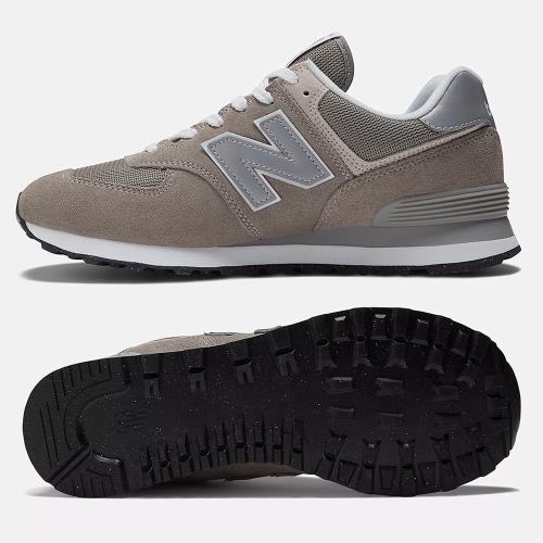 New Balance 574 男鞋女鞋休閒鞋白灰/黑/灰【運動世界】ML574EVW-D