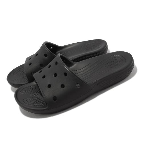 Crocs 拖鞋 Classic Slide 男鞋 女鞋 黑 全黑 經典款 基本款 卡駱馳 一片拖 206121001